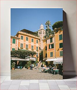 Πίνακας, Sunny European Street Scene Sunny European Street Scene