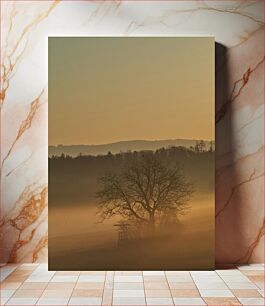 Πίνακας, Sunrise Over Misty Landscape Ανατολή πάνω από το ομιχλώδες τοπίο