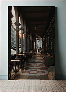 Πίνακας, Sunset at an Urban Cafe Ηλιοβασίλεμα σε ένα αστικό καφέ