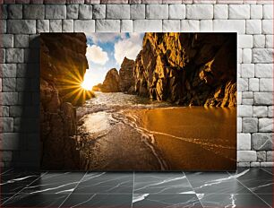 Πίνακας, Sunset at the Rocky Beach Ηλιοβασίλεμα στο Rocky Beach