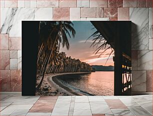 Πίνακας, Sunset on a Tropical Beach Ηλιοβασίλεμα σε μια τροπική παραλία