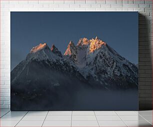 Πίνακας, Sunset on Snow-Capped Mountains Ηλιοβασίλεμα σε χιονισμένα βουνά