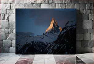 Πίνακας, Sunset on Snowy Mountain Ηλιοβασίλεμα στο χιονισμένο βουνό