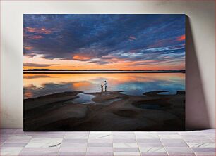 Πίνακας, Sunset on the Lake Ηλιοβασίλεμα στη λίμνη