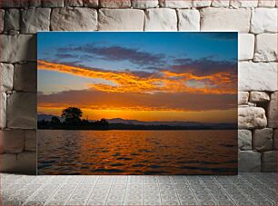 Πίνακας, Sunset Over Calm Waters Ηλιοβασίλεμα πάνω από ήρεμα νερά