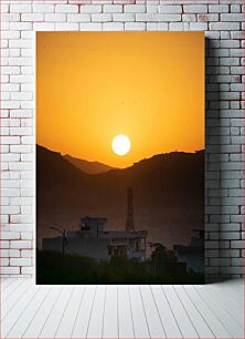 Πίνακας, Sunset Over Cityscape Ηλιοβασίλεμα πάνω από το αστικό τοπίο