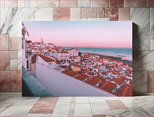 Πίνακας, Sunset Over Coastal City Ηλιοβασίλεμα πάνω από την παράκτια πόλη