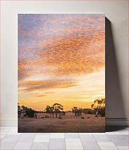 Πίνακας, Sunset Over Countryside Ηλιοβασίλεμα πέρα ​​από την ύπαιθρο