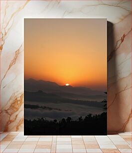 Πίνακας, Sunset over Misty Mountains Ηλιοβασίλεμα πάνω από τα Misty Mountains