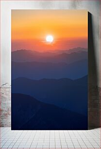 Πίνακας, Sunset Over Mountain Range Ηλιοβασίλεμα πάνω από την οροσειρά