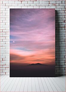 Πίνακας, Sunset over Mountains Ηλιοβασίλεμα πάνω από βουνά