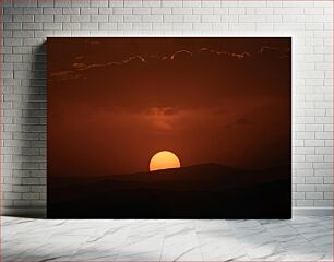 Πίνακας, Sunset Over Mountains Ηλιοβασίλεμα πάνω από βουνά