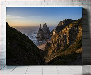 Πίνακας, Sunset over Rocky Coastline Ηλιοβασίλεμα πάνω από τη Βραχώδη Ακτή