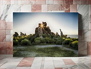 Πίνακας, Sunset Over Rocky Landscape Ηλιοβασίλεμα πάνω από βραχώδες τοπίο