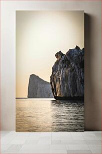 Πίνακας, Sunset Over Seaside Cliffs Ηλιοβασίλεμα πάνω από παραθαλάσσια βράχια