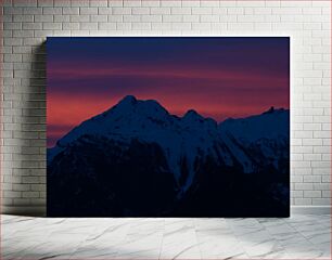 Πίνακας, Sunset Over Snowy Mountains Ηλιοβασίλεμα πάνω από τα χιονισμένα βουνά