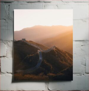 Πίνακας, Sunset over The Great Wall of China Ηλιοβασίλεμα πάνω από το Σινικό Τείχος της Κίνας