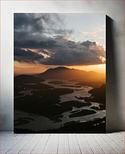 Πίνακας, Sunset Over the Mountains Ηλιοβασίλεμα πάνω από τα βουνά