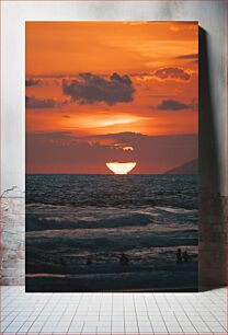 Πίνακας, Sunset Over the Ocean Ηλιοβασίλεμα πάνω από τον ωκεανό