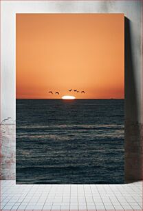 Πίνακας, Sunset Over the Ocean Ηλιοβασίλεμα πάνω από τον ωκεανό