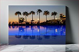 Πίνακας, Sunset Poolside Reflection Ηλιοβασίλεμα δίπλα στην πισίνα