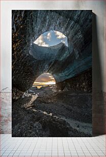 Πίνακας, Sunset Through Ice Cave Sunset Through Ice Cave