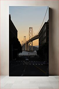 Πίνακας, Sunset View of a Bridge Άποψη ηλιοβασιλέματος μιας γέφυρας