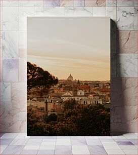 Πίνακας, Sunset View of a City Θέα στο ηλιοβασίλεμα μιας πόλης