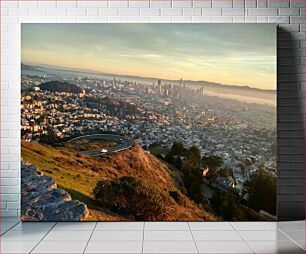 Πίνακας, Sunset View of the City Θέα στο ηλιοβασίλεμα της πόλης