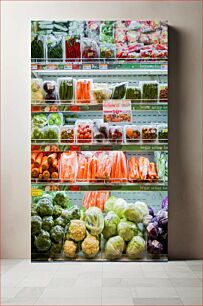 Πίνακας, Supermarket Vegetables Display Προβολή λαχανικών σούπερ μάρκετ