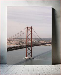 Πίνακας, Suspension Bridge over River Κρεμαστή γέφυρα πάνω από τον ποταμό