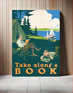 Πίνακας, Take along a book (1910) camping poster by Magnus Norstad