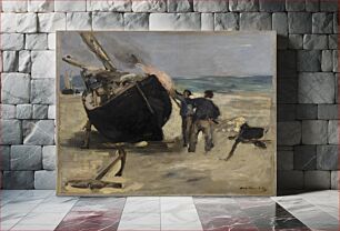 Πίνακας, Tarring the Boat (Le Bateau goudronné) by Édouard Manet