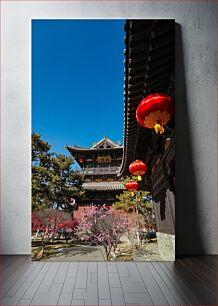 Πίνακας, Temple with Red Lanterns Ναός με κόκκινα φανάρια