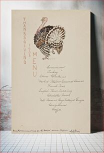 Πίνακας, Thanksgiving Menu