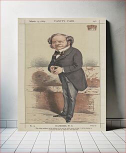 Πίνακας, The ablest Professor in the Cabinet of the Tact by which Power is Kept: It is his Mission to Counteract the Talk by Which it is Won and Lost, Earl Granville, from Vanity Fair, Politicians