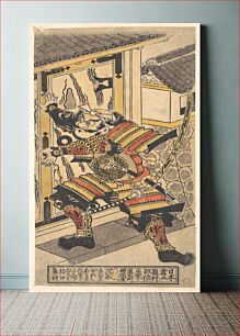 Πίνακας, The Actor Bando Hikosaburo in the role of Asahi na Saburo Breaking Open the Castle Door