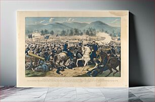 Πίνακας, The Battle of Gettysburg, Pa., July 3rd, 1863, publisher Currier & Ives