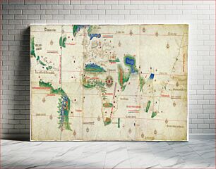 Πίνακας, The Cantino planisphere, completed by an unknown Portuguese cartographer in 1502, is one of the most precious cartographic documents of all time