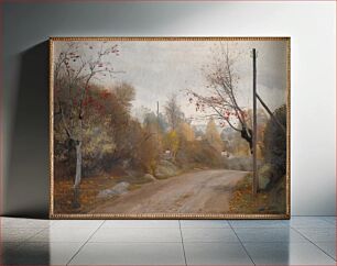 Πίνακας, The country road at Mogenstrup.Fall by L. A. Ring