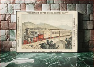 Πίνακας, "The Finest Route to All Points East." The great Providence Line between New York & Boston. Only 42 miles rail. -- Time 60 minutes