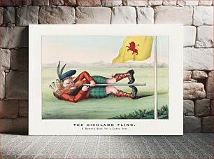 Πίνακας, The Highland Fling - a bonnie shot for a canny scot (1876) by Published by Currier & Ives