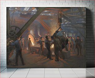 Πίνακας, The Iron Foundry, Burmeister and Wain by P.S. Krøyer