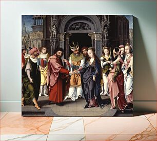 Πίνακας, The Marriage of the Virgin (1515–20) by Jan van Doornick, South Netherlandish, c.1470–c.1527