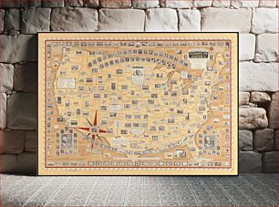 Πίνακας, The pictorial map, stamps of America