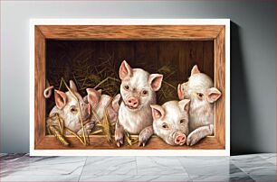 Πίνακας, The prize piggies (1891) by L. Prang & Co.,