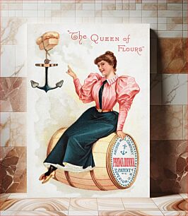 Πίνακας, The queen of flours (1870–1900) chromolithograph art by Anchor Mill Co