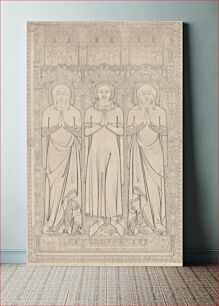 Πίνακας, The Sepulchral Brass of Robert Braunche and His Two Wives in Saint Margaret's Church, Lynn, Norfolk, 1364