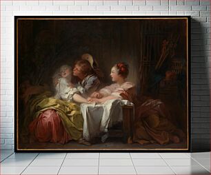 Πίνακας, The Stolen Kiss by Jean-Honoré Fragonard