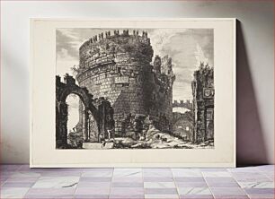 Πίνακας, The tomb of Caecilia Metella on the Appian Way outside Rome by Giovanni Battista Piranesi